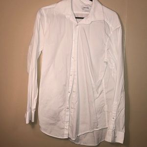 white calvin klein button down